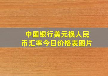 中国银行美元换人民币汇率今日价格表图片