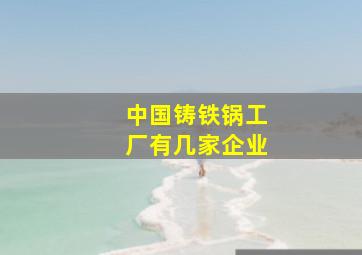 中国铸铁锅工厂有几家企业