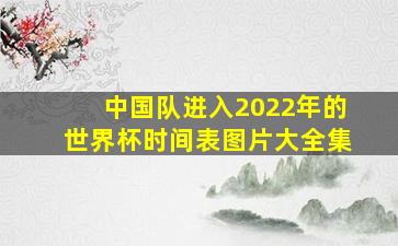 中国队进入2022年的世界杯时间表图片大全集