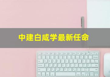 中建白咸学最新任命