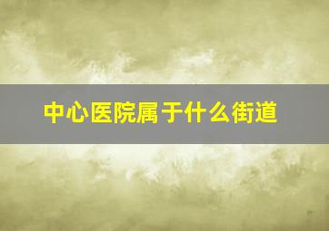 中心医院属于什么街道