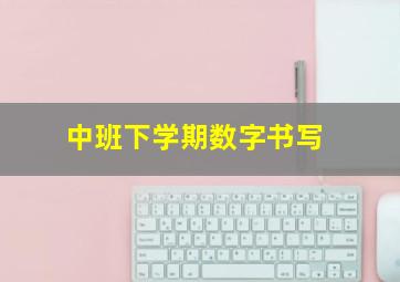 中班下学期数字书写