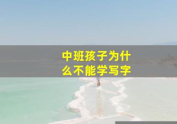 中班孩子为什么不能学写字