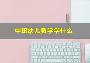 中班幼儿数学学什么