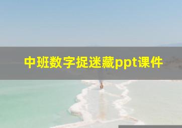 中班数字捉迷藏ppt课件