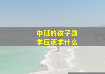 中班的孩子数学应该学什么