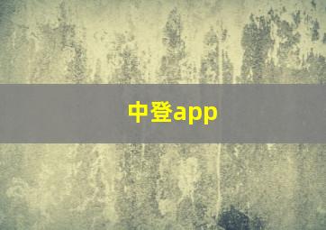 中登app