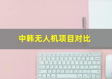 中韩无人机项目对比