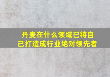 丹麦在什么领域已将自己打造成行业绝对领先者