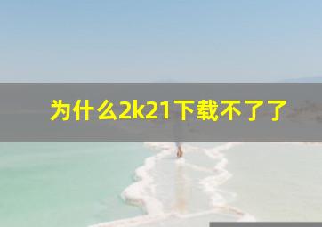 为什么2k21下载不了了