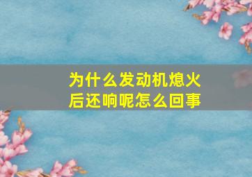 为什么发动机熄火后还响呢怎么回事