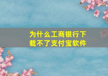 为什么工商银行下载不了支付宝软件