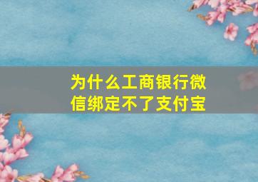 为什么工商银行微信绑定不了支付宝