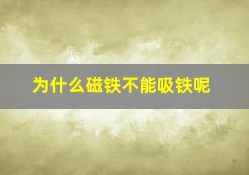 为什么磁铁不能吸铁呢