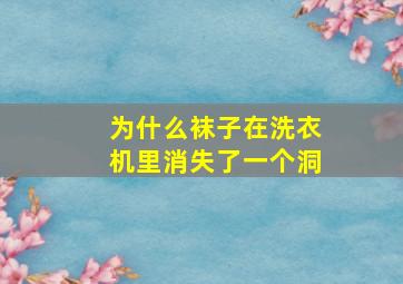 为什么袜子在洗衣机里消失了一个洞