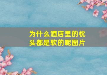 为什么酒店里的枕头都是软的呢图片