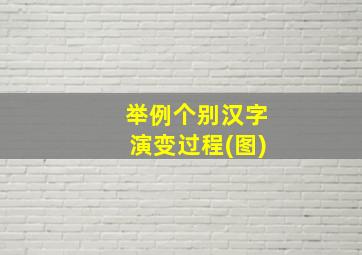 举例个别汉字演变过程(图)