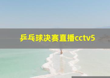 乒乓球决赛直播cctv5