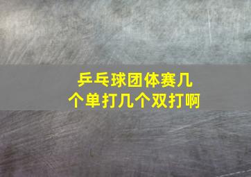 乒乓球团体赛几个单打几个双打啊