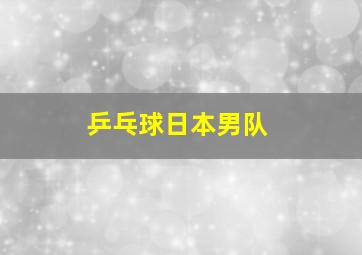 乒乓球日本男队