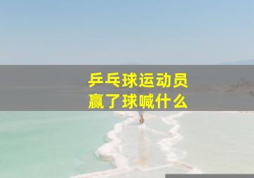 乒乓球运动员赢了球喊什么