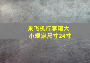 乘飞机行李箱大小规定尺寸24寸