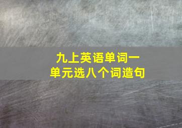 九上英语单词一单元选八个词造句