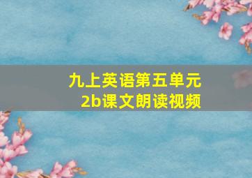 九上英语第五单元2b课文朗读视频