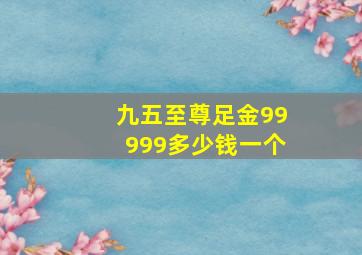 九五至尊足金99999多少钱一个