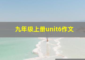 九年级上册unit6作文