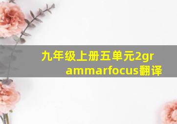 九年级上册五单元2grammarfocus翻译