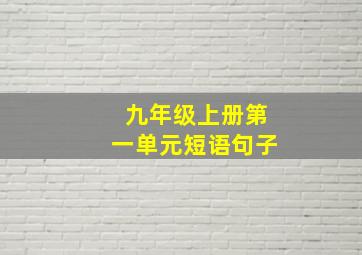 九年级上册第一单元短语句子