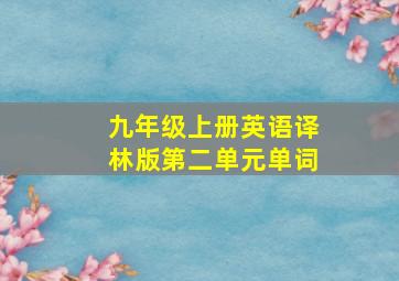 九年级上册英语译林版第二单元单词