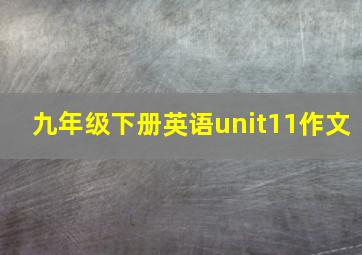 九年级下册英语unit11作文