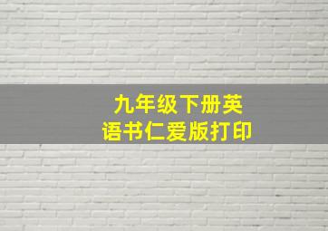 九年级下册英语书仁爱版打印