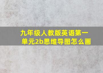 九年级人教版英语第一单元2b思维导图怎么画