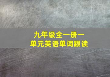 九年级全一册一单元英语单词跟读