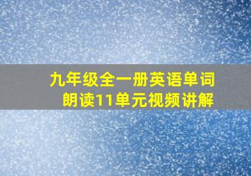 九年级全一册英语单词朗读11单元视频讲解