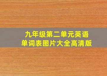 九年级第二单元英语单词表图片大全高清版