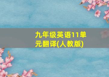 九年级英语11单元翻译(人教版)