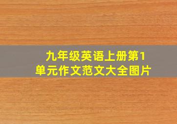 九年级英语上册第1单元作文范文大全图片