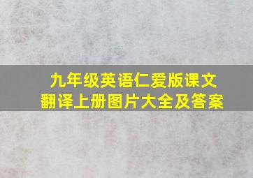 九年级英语仁爱版课文翻译上册图片大全及答案