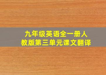 九年级英语全一册人教版第三单元课文翻译