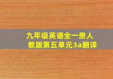 九年级英语全一册人教版第五单元3a翻译