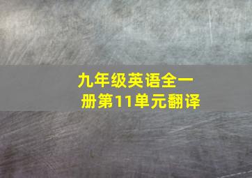 九年级英语全一册第11单元翻译