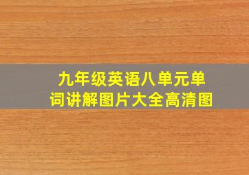 九年级英语八单元单词讲解图片大全高清图