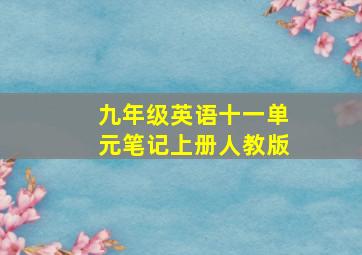 九年级英语十一单元笔记上册人教版