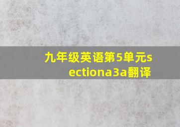 九年级英语第5单元sectiona3a翻译