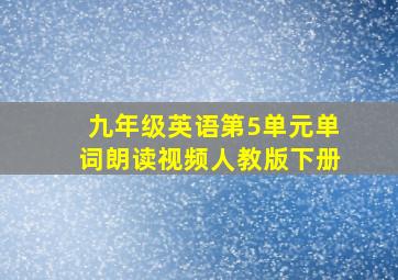 九年级英语第5单元单词朗读视频人教版下册