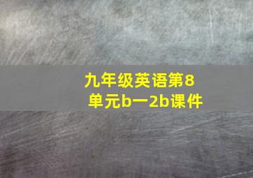 九年级英语第8单元b一2b课件